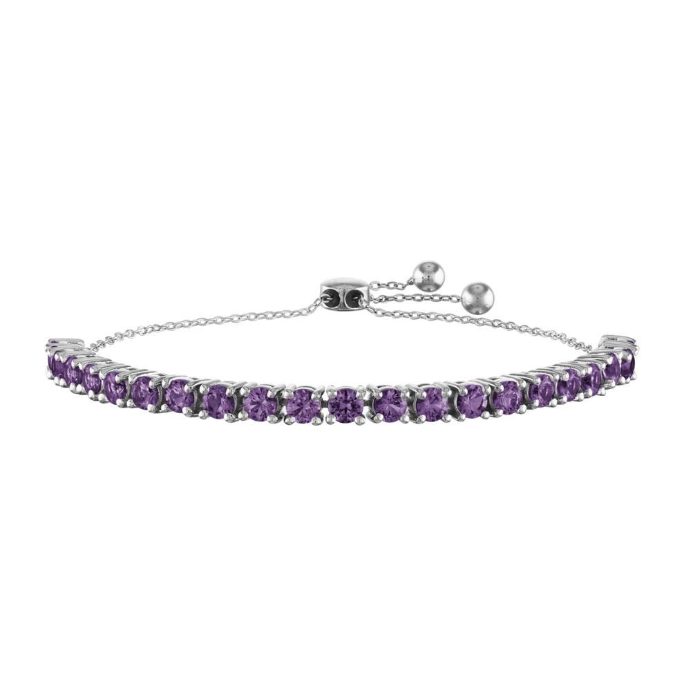 Amethyst Bolo Bracelet in Sterling Silver  – Image 1 of 2