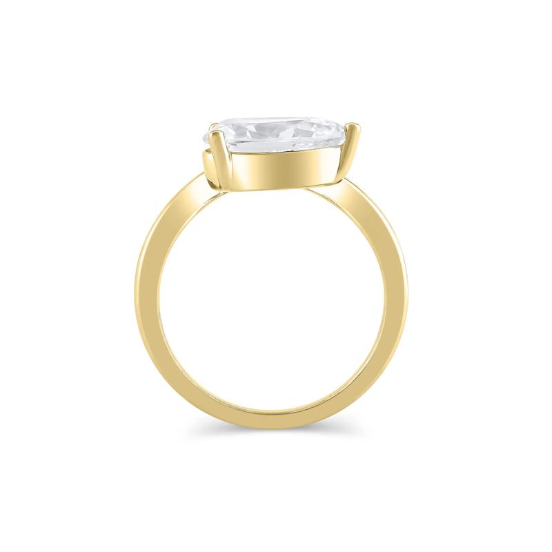 Lab Grown Diamond Pear-Shaped East-West Engagement Ring in 18K Yellow Gold &#40;2 ct. tw.&#41; – Image 2 of 3