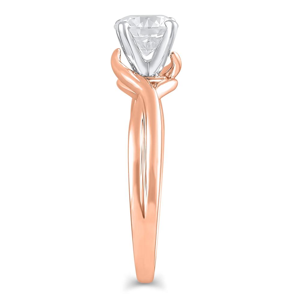 Bypass Twist Shank Semi-Mount Engagement Ring in 14K Gold (Setting Only) – Image 5 of 6