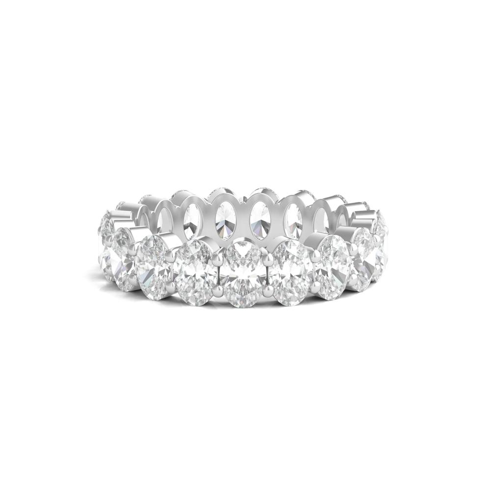 Oval-Shaped Diamond Wedding Band with Eternity Setting in Platinum (5 ct. tw.) – Image 1 of 3