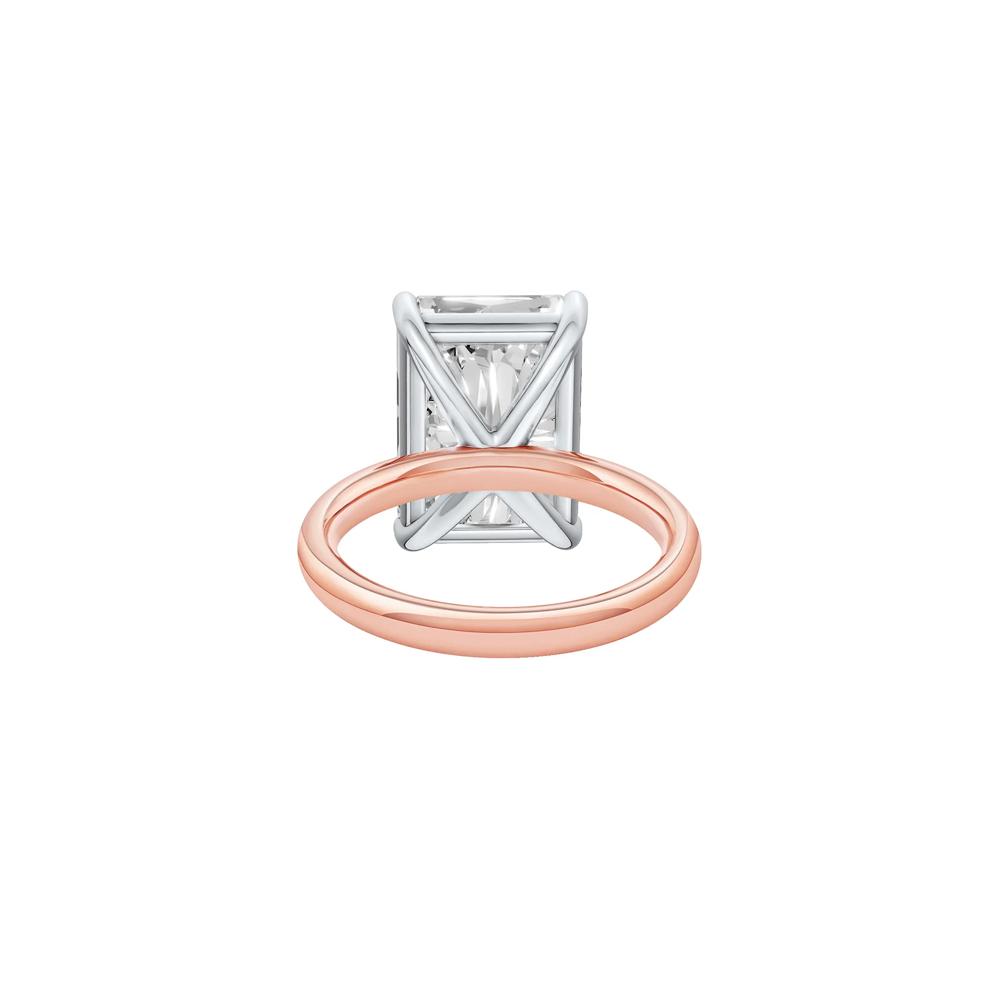 Lab Grown Diamond Radiant-Cut Solitaire Ring in 14K Rose &amp; White Gold (7 ct.) – Image 4 of 4