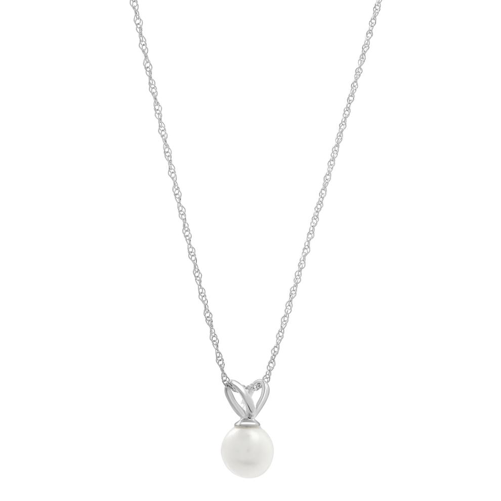 Freshwater Cultured Pearl Pendant in 10K White Gold – Image 2 of 4