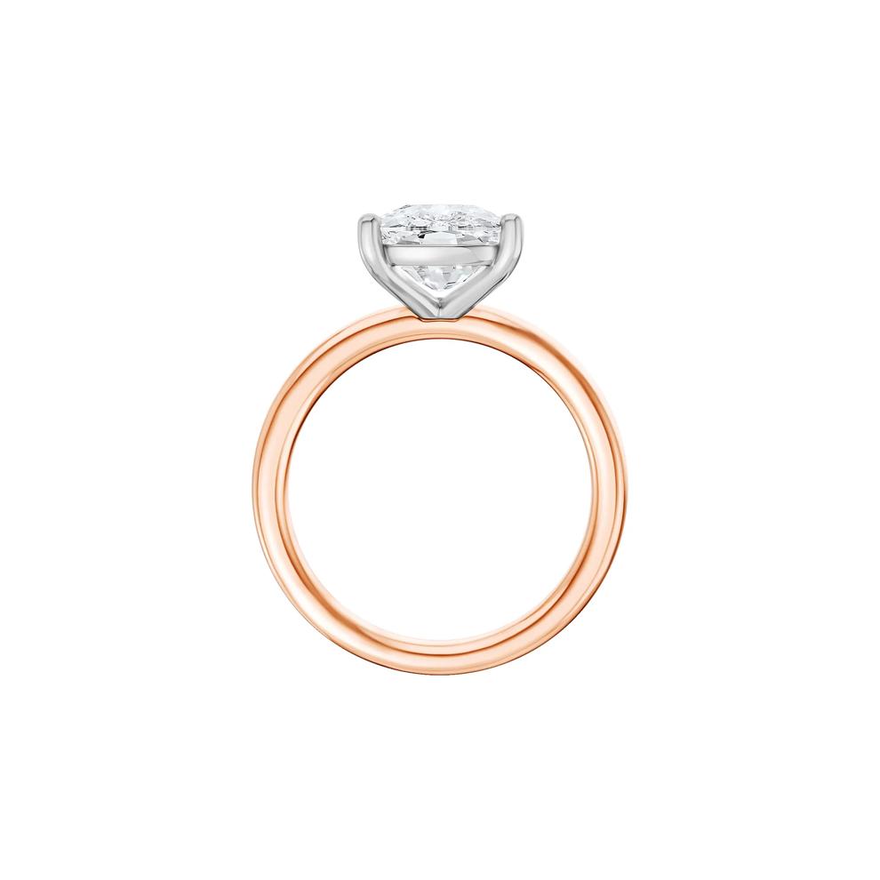 Lab Grown Diamond Elongated Cushion-Cut Engagement Ring in 14K Rose and White Gold (4 ct. tw.) – Image 2 of 4