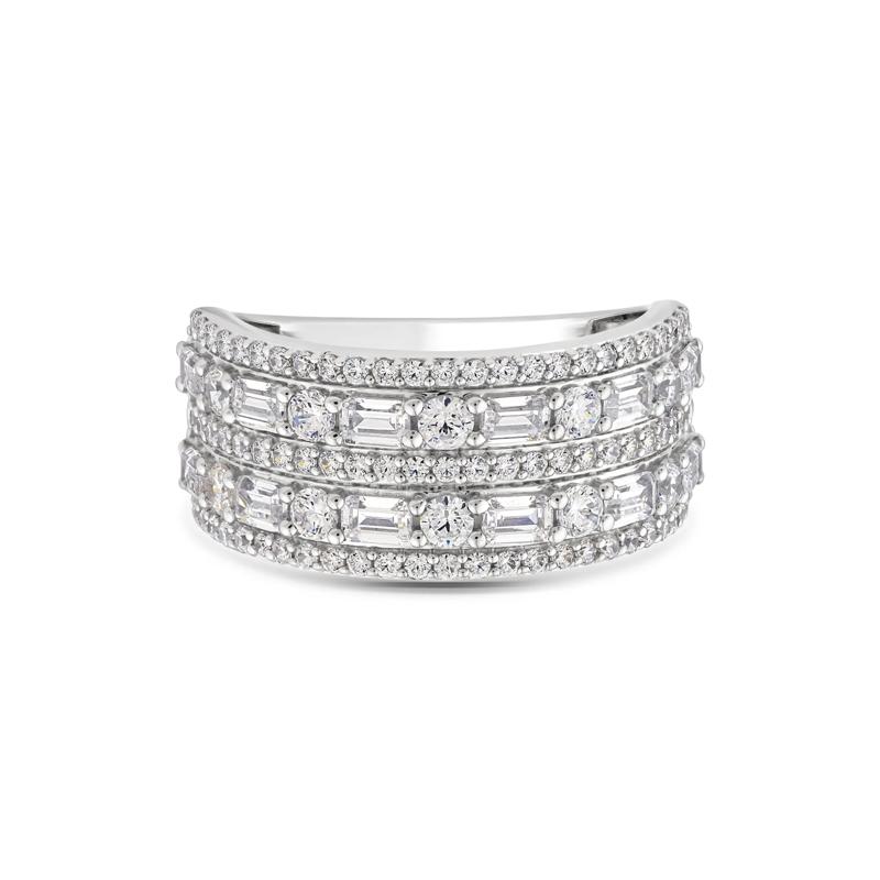 Lab Grown Diamond Five-Row Band in 10K White Gold &#40;2 ct. tw.&#41; – Image 1 of 3
