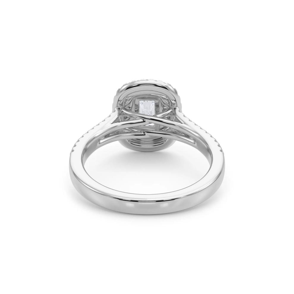 Radiant Diamond Center Double Halo Engagement Ring in Platinum (1-1/4 ct. tw.) – Image 5 of 5