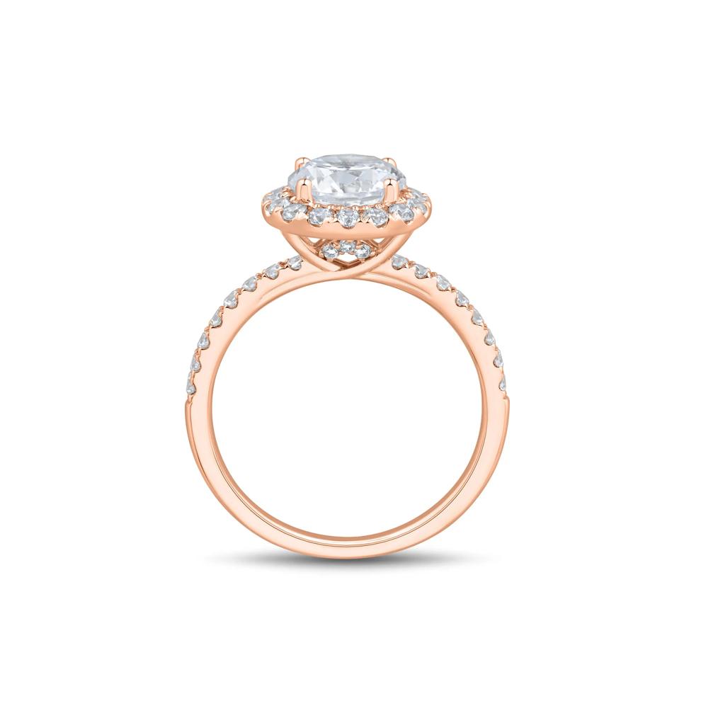 Lab Grown Diamond Halo Engagement Ring in 14K Rose Gold (2 ct. tw.) – Image 2 of 3