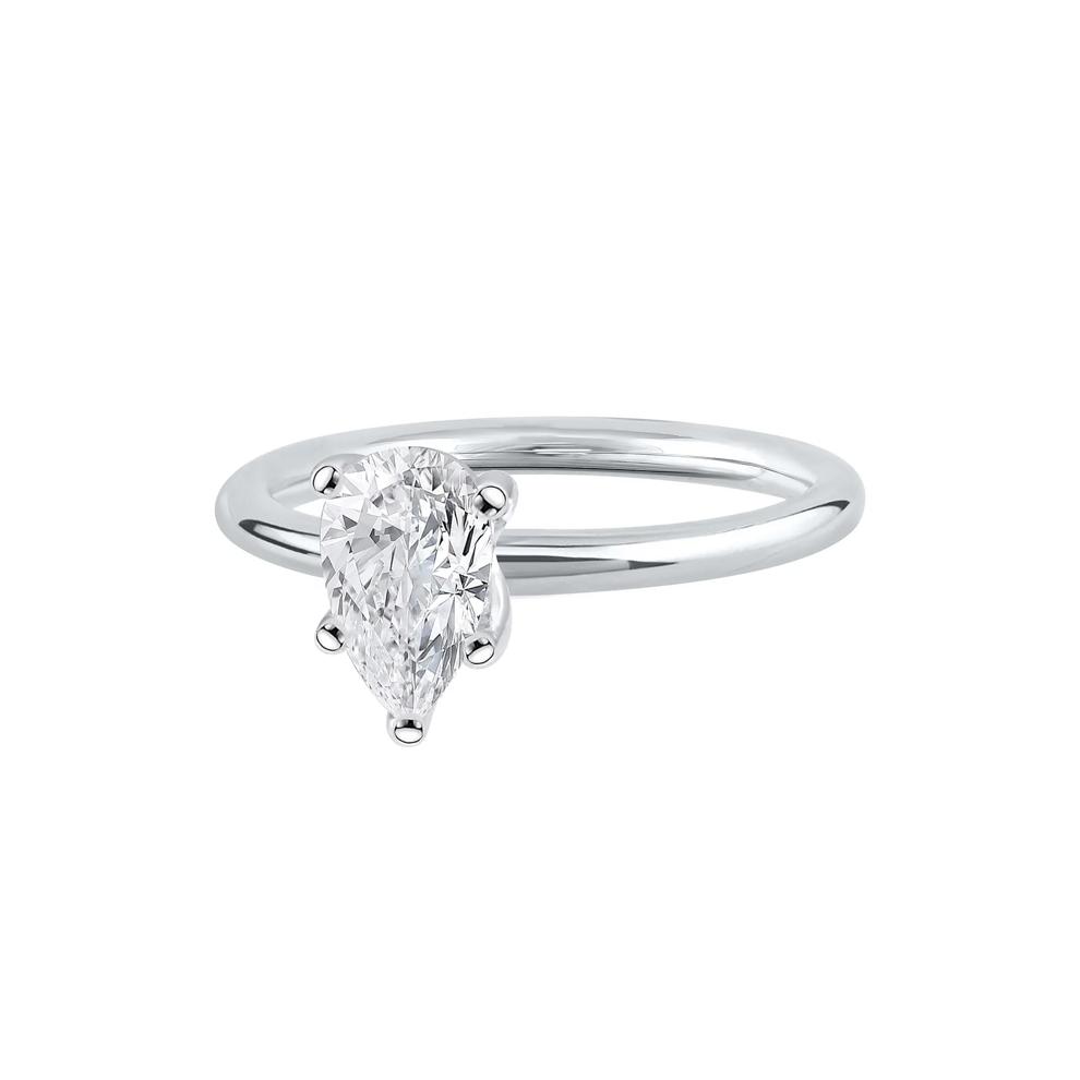 Pear-Shaped Lab Grown Diamond Solitaire Ring in Platinum (1 ct. tw.) – Image 4 of 4