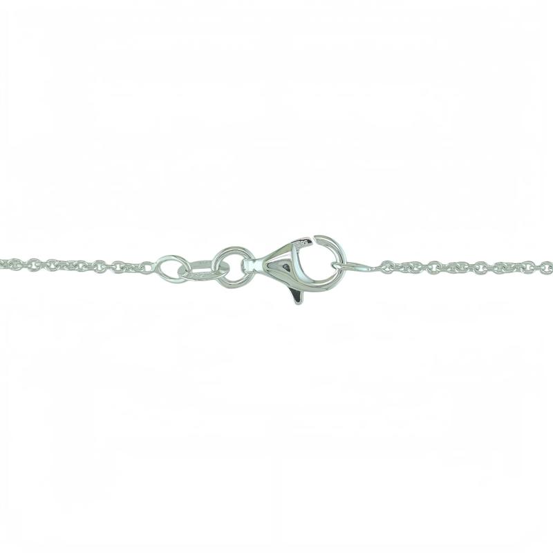 Lab-Created Alexandrite and Diamond Hexagon Necklace in 10K White Gold &#40;1/10 ct. tw.&#41; – Image 2 of 2