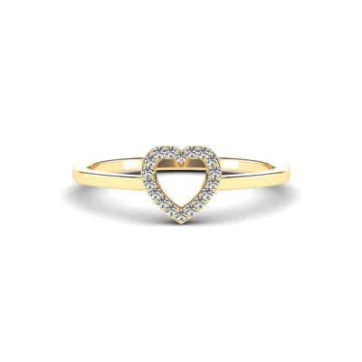 Diamond Accent Open Heart Ring in 10K Gold