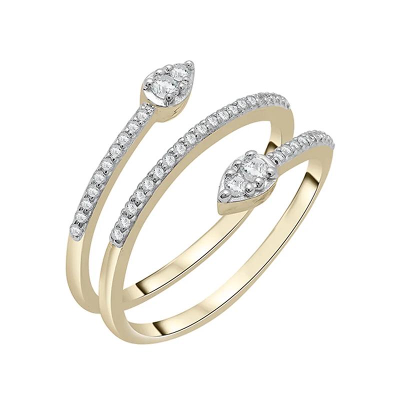 Diamond Spiral Ring in 10K Yellow Gold &#40;1/4 ct. tw.&#41;  – Image 5 of 5