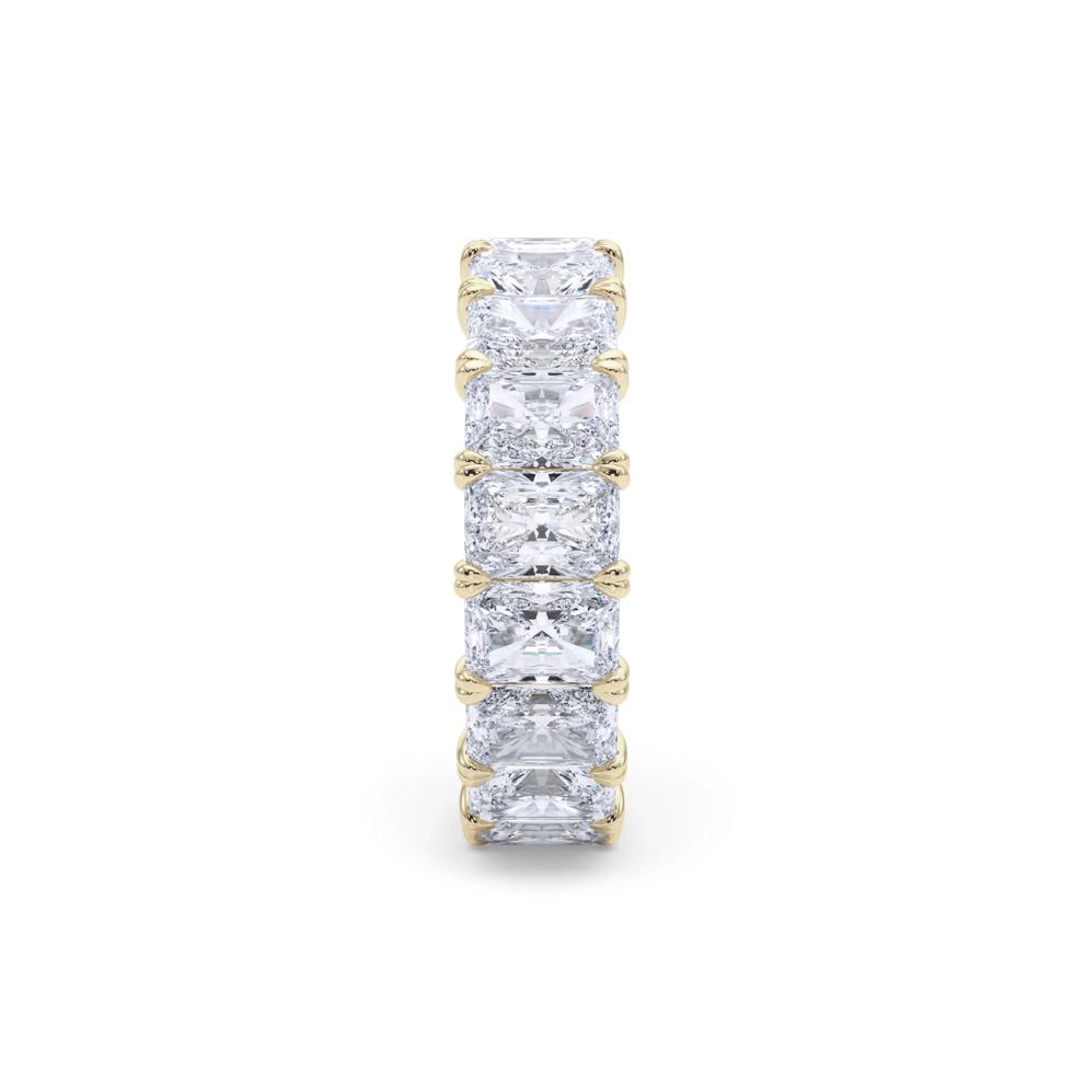 Lab Grown Diamond Radiant-Cut Eternity Band in 14K Yellow Gold (7 ct. tw.) – Image 3 of 5