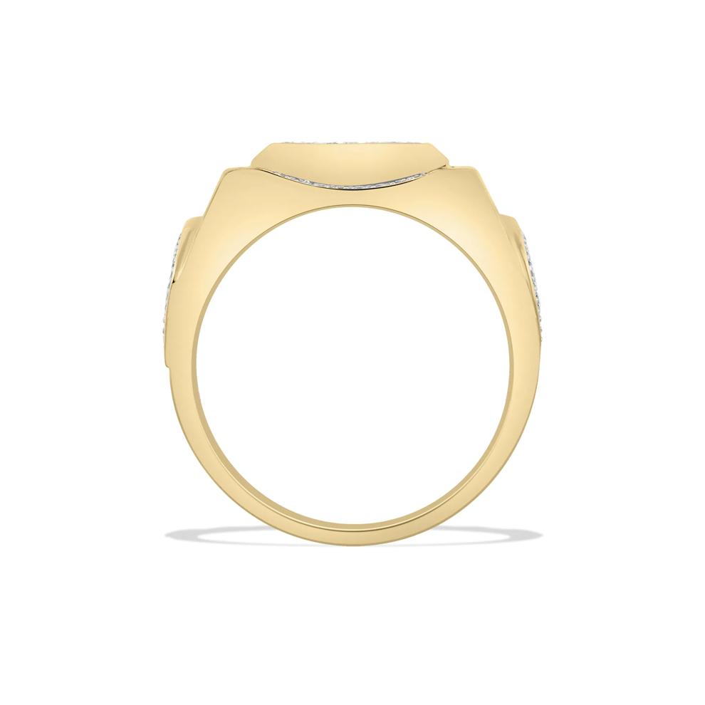 Men's Diamond Composite Center Ring in 10K Yellow Gold (1/4 ct. tw.) – Image 2 of 4