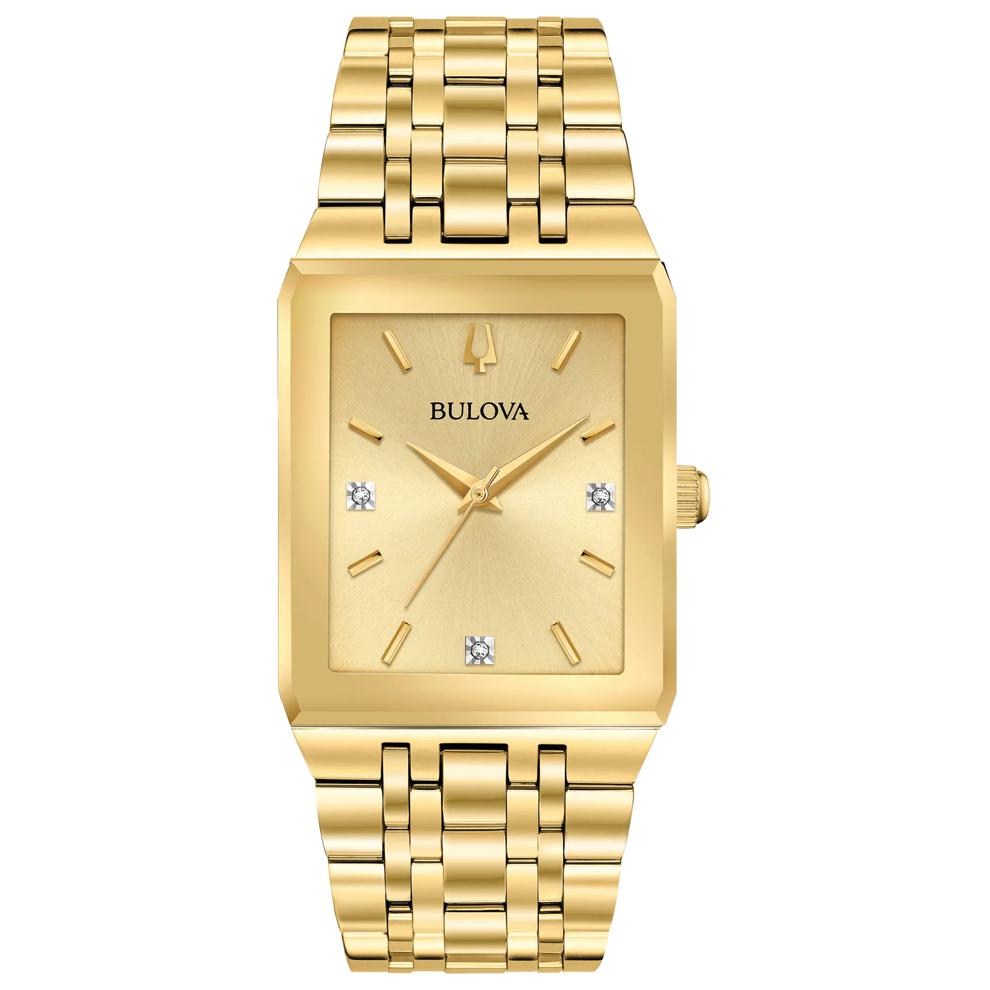 Men's Quadra Watch in Gold-Tone Stainless Steel – Image 1 of 3