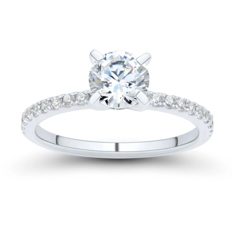 1/5 ct. tw. Diamond Semi-Mount Engagement Ring in 14k White Gold &#40;Setting Only&#41;  – Image 1 of 6