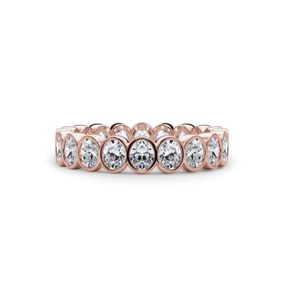 Lab Grown Diamond Oval Bezel Eternity Band in 14K Rose Gold (2 ct. tw.)