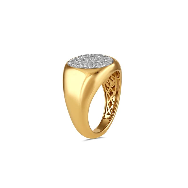 Men&#39;s Lab Grown Diamond Ring in 10K Yellow Gold &#40;1 ct. tw.&#41; – Image 3 of 4