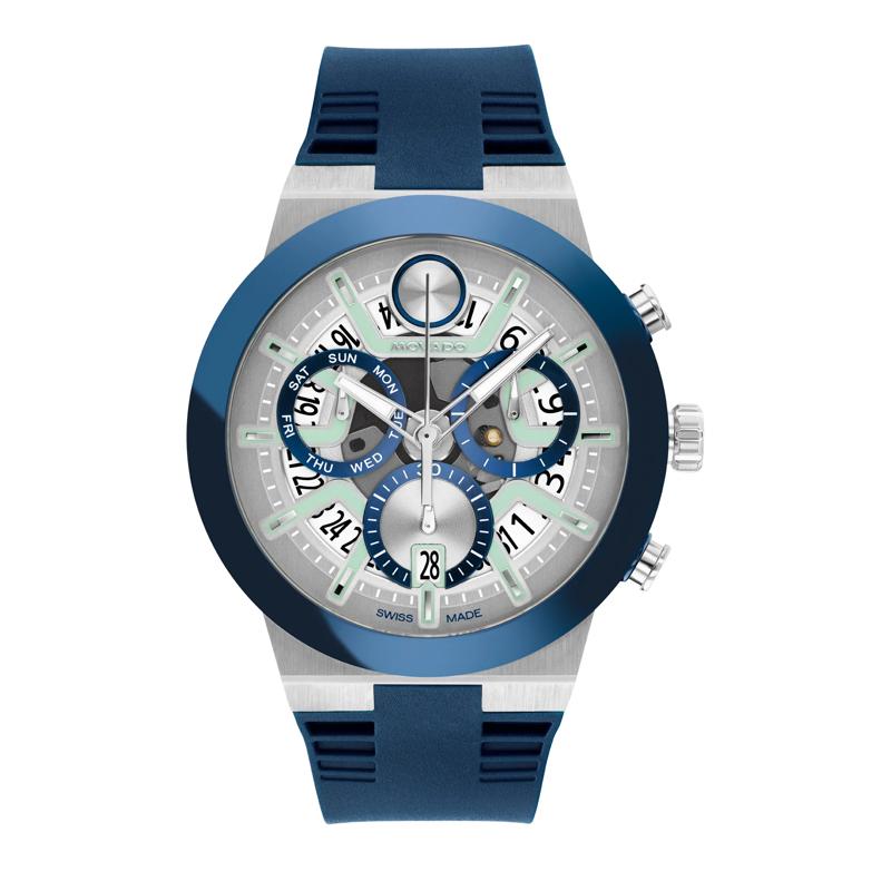 Gent&#39;s Fusion Watch With Blue Silicone Strap – Image 1 of 3