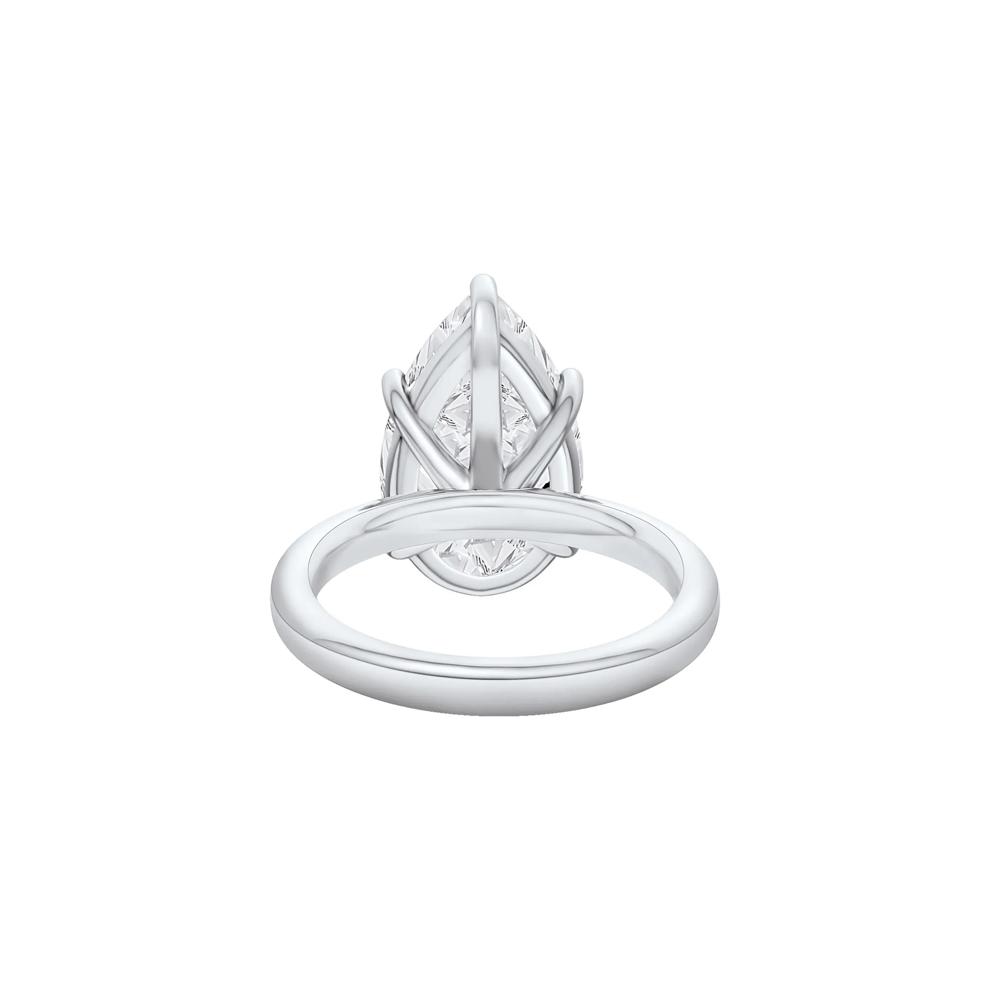 Lab Grown Diamond Pear-Shaped Solitaire Engagement Ring in Platinum (6 ct.) – Image 4 of 4