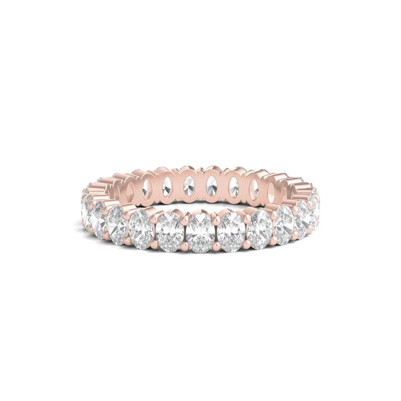 Oval-Shaped Diamond Wedding Band with Eternity Setting in 14K Rose Gold (2 ct. tw.) – Image 1 of 3