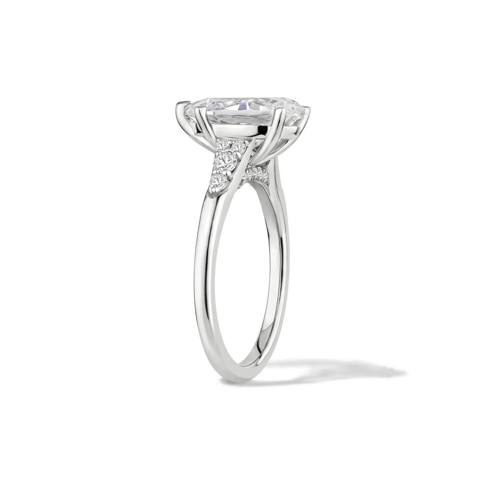 Lab Grown Diamond Pear-Shaped Center Engagement Ring in 14K White Gold (2 3/4 ct. tw.) – Image 3 of 4