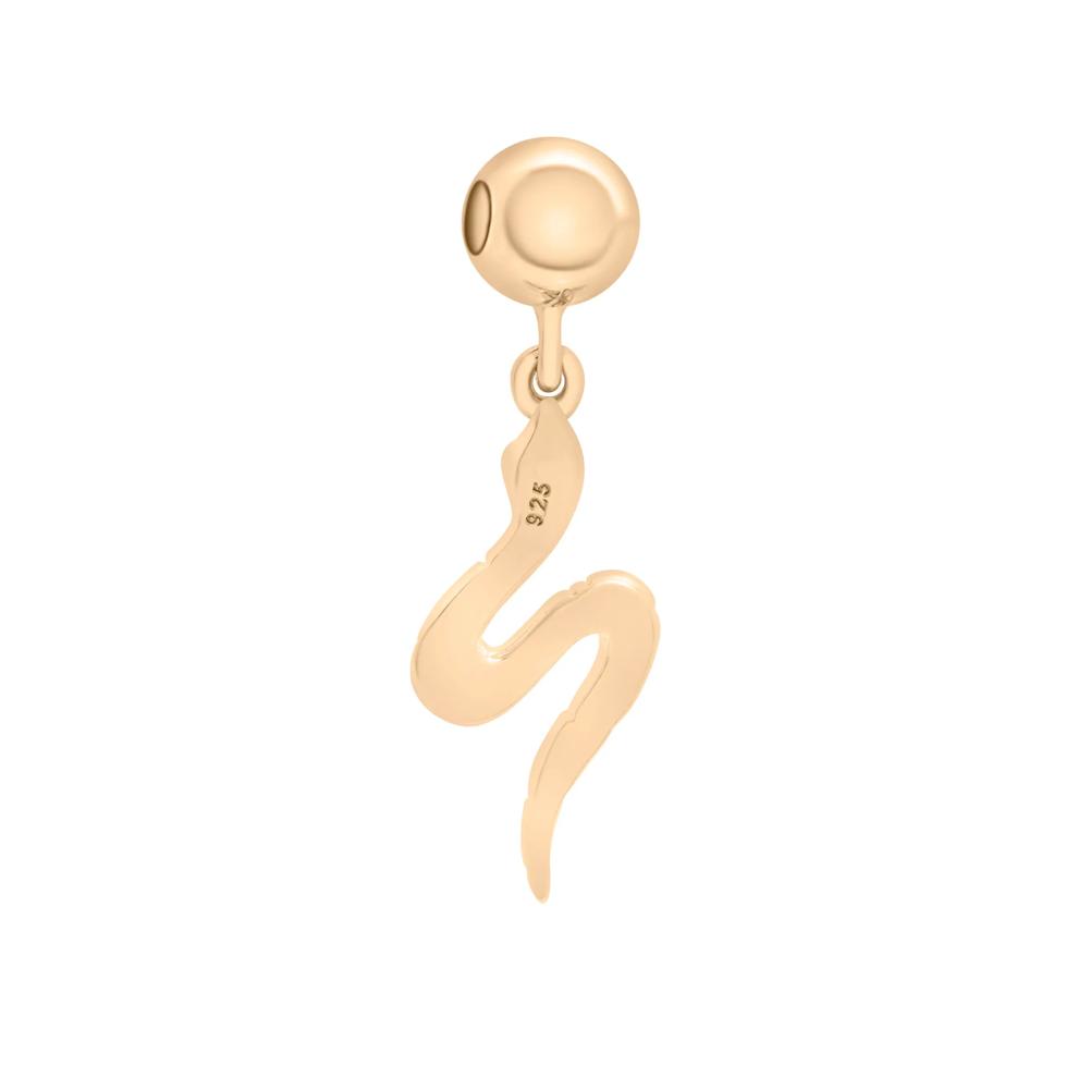 Snake Bead Charm in Vermeil – Image 3 of 3