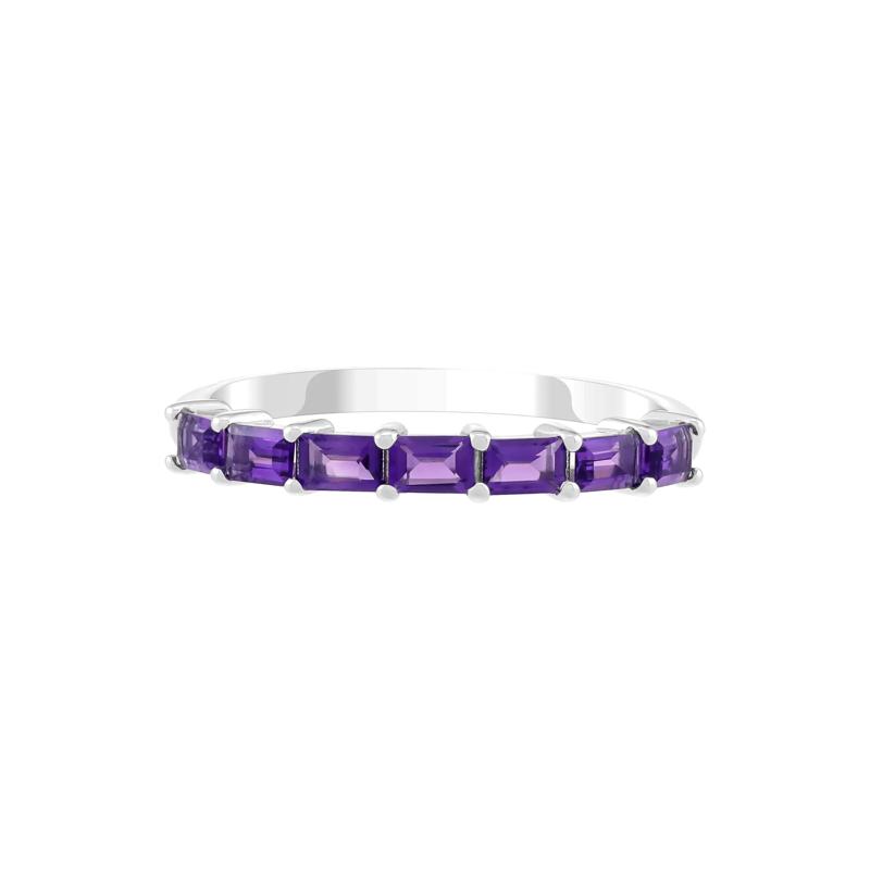Amethyst Baguette Stack Ring in Sterling Silver – Image 1 of 3