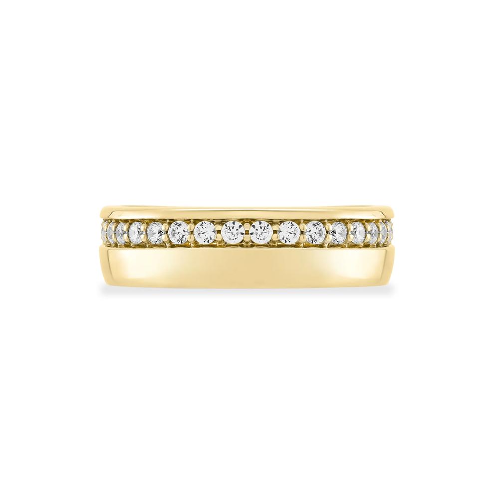 Men's Lab Grown Diamond High Polish Band in 10K Yellow Gold (1/2 ct. tw.) – Image 1 of 4