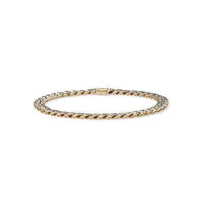 Men’s Diamond Cut Miami Cuban Chain Bracelet in 14K Yellow Gold, 8”