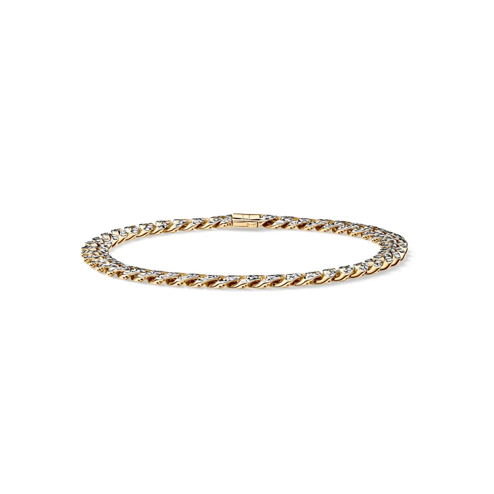 Men&rsquo;s Diamond Cut Miami Cuban Chain Bracelet in 14K Yellow Gold, 8&rdquo; – Image 1 of 3