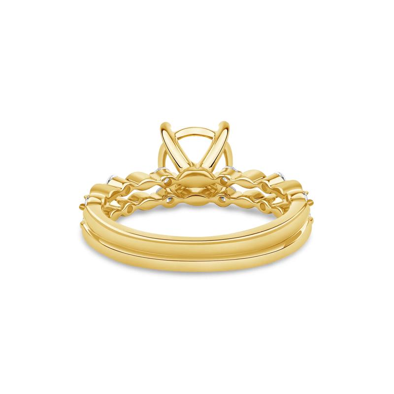 Lab Grown Diamond Semi-Mount Bridal Set in 14K Yellow Gold (1/3 ct. tw.) – Image 8 of 8