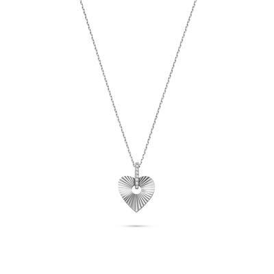 Diamond Heart Pendant in 10K White Gold (1/10 ct. tw.)