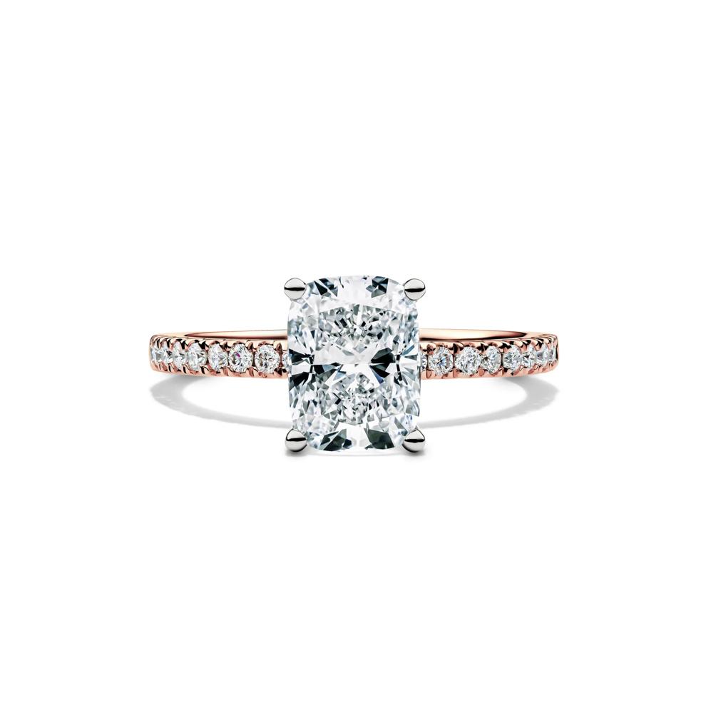 Lab Grown Diamond Elongated Cushion Engagement Ring in 14K Rose Gold (2 1/4 ct. tw.) – Image 1 of 4
