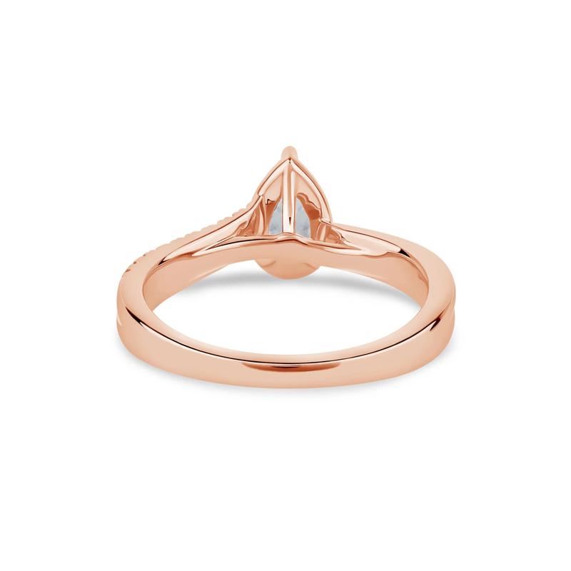 Pear-Shaped Diamond Engagement Ring in 14K Rose Gold &#40;5/8 ct. tw.&#41; – Image 4 of 4