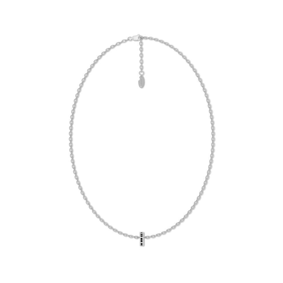 Men's Black Lab Grown Diamond Hex Nut Pendant Necklace in Sterling Silver (1/2 ct. tw.) – Image 3 of 4