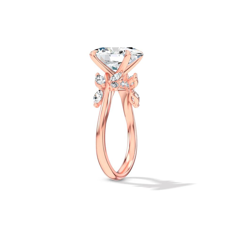 Lab Grown Diamond Oval Center Engagement Ring in 14K Rose Gold (3 1/3 ct. tw.) – Image 3 of 4