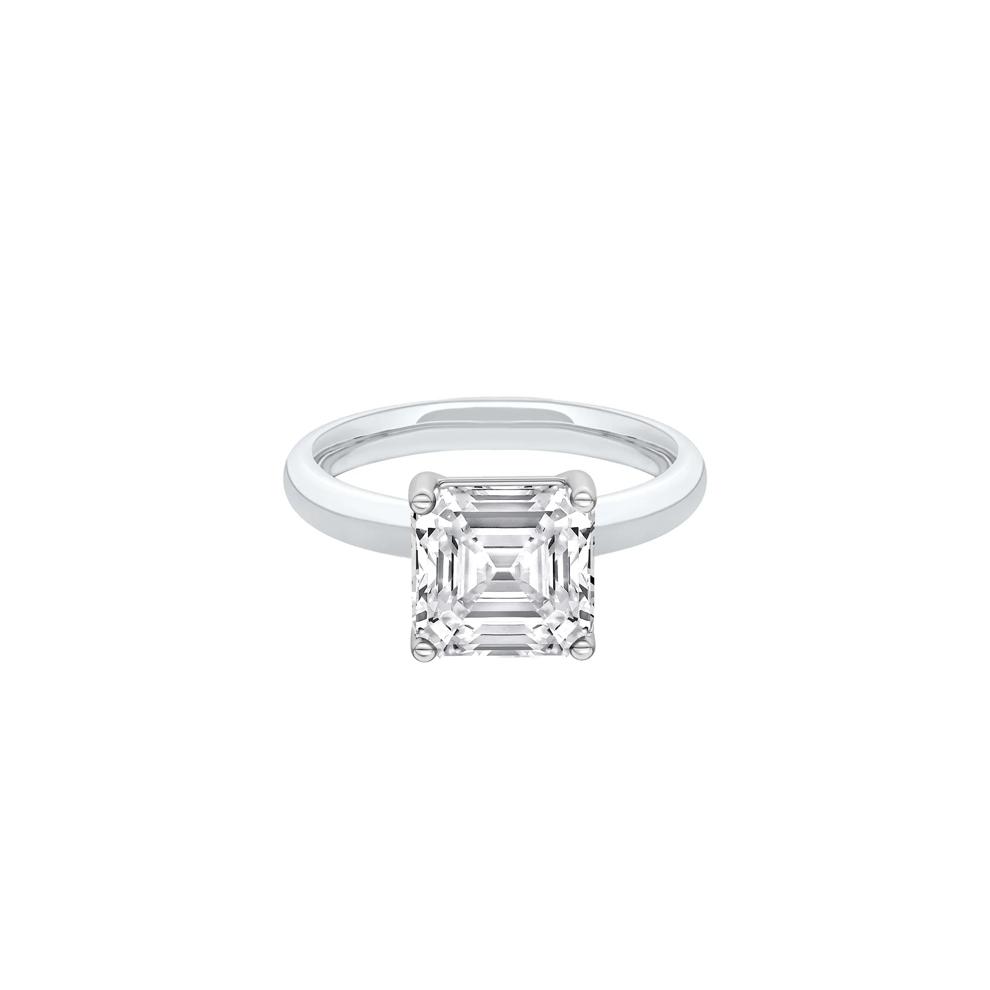 Lab Grown Diamond Asscher Cut Solitaire Ring in Platinum (3 ct. tw.) – Image 1 of 4