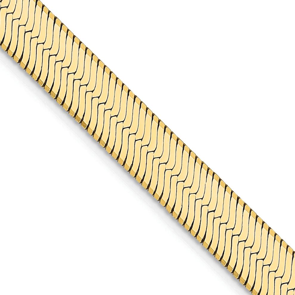 Herringbone Chain in 14k yellow gold, 6.5mm, 22&rdquo; – Image 2 of 4