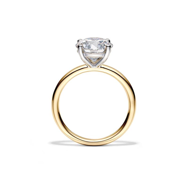 Lab Grown Diamond Solitaire Round Engagement Ring in 14k Yellow Gold &#40;3 ct.&#41; – Image 2 of 4