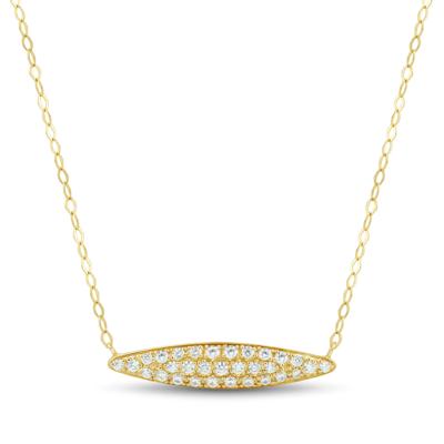 Diamond Pave Necklace in 10K Yellow Gold (1/5 ct. tw.)