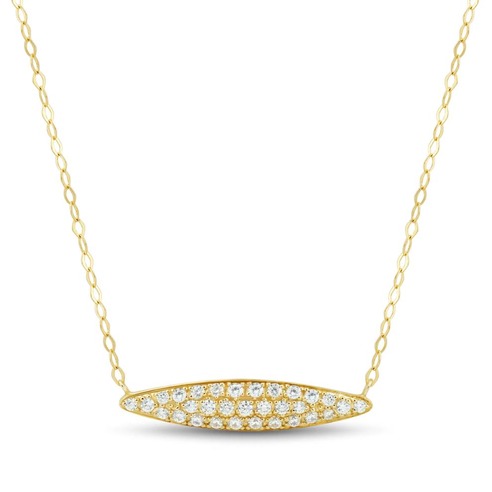 Diamond Pave Necklace in 10K Yellow Gold (1/5 ct. tw.) – Image 1 of 3