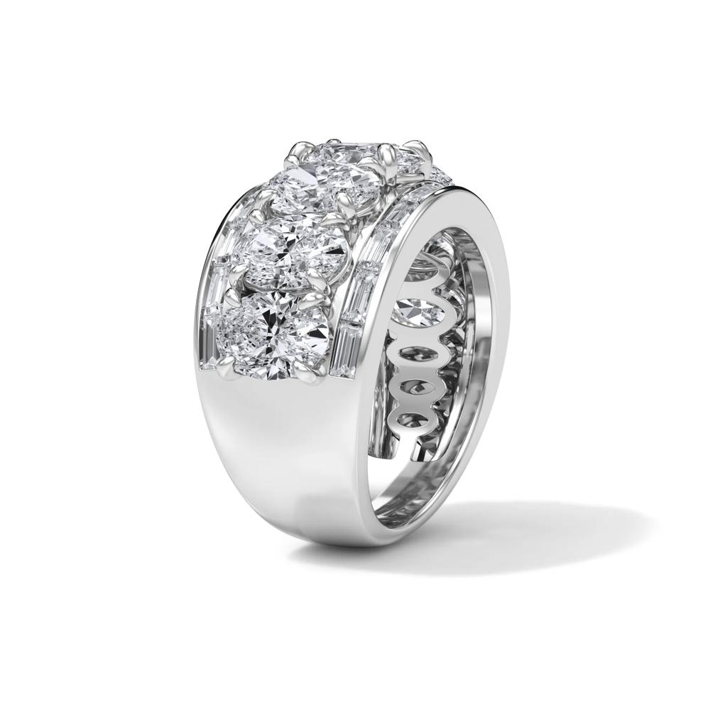 Lab Grown Diamond Multi-Row Anniversary Band in 14K White Gold (6 ct. tw.) – Image 3 of 4