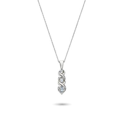 Lab Grown Diamond Three-Stone Pendant in 14K Gold