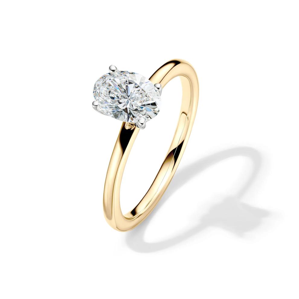 Lab Grown Diamond Solitaire Oval Engagement Ring in 14K Yellow Gold (1 ct.) – Image 4 of 4