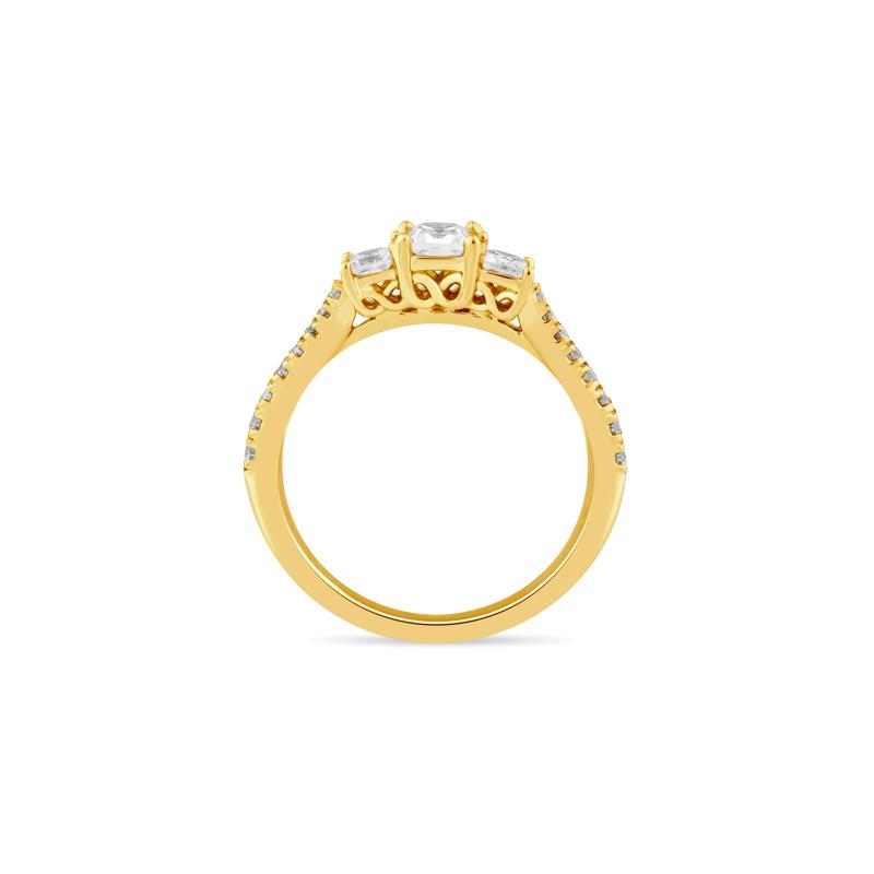 Diamond Three-Stone Engagement Ring in 14K Yellow Gold &#40;3/4 ct. tw.&#41; – Image 2 of 3