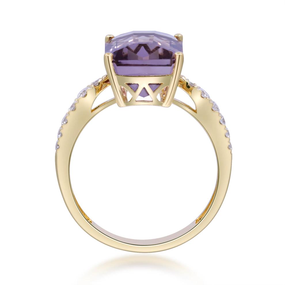 Ametrine and Diamond Ring in 10K Yellow Gold (1/5 ct. tw.) – Image 2 of 5