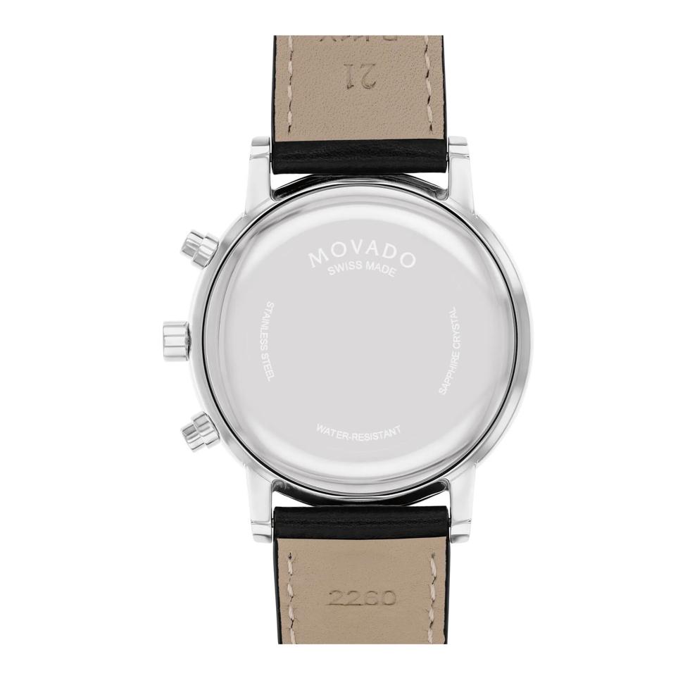 Men's Museum Chronograph Watch in Stainless Steel and Black Leather, 42MM – Image 3 of 3