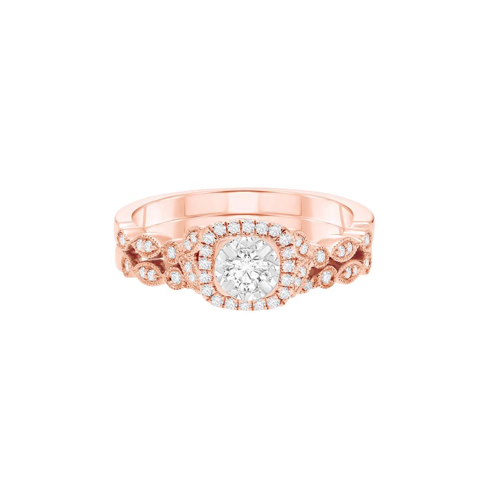 Diamond Engagement Set in 10K Rose Gold (3/8 ct. tw.) – Image 1 of 4