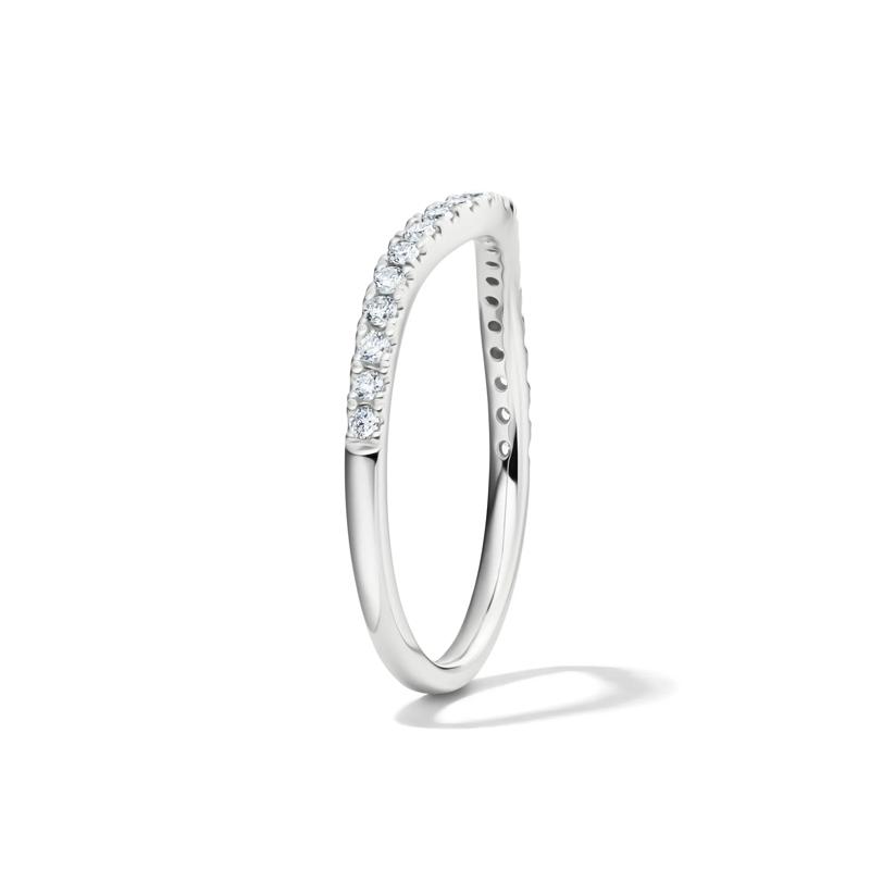 Lab Grown Diamond Contour Band in 14K White Gold &#40;1/5 ct. tw.&#41; – Image 3 of 4