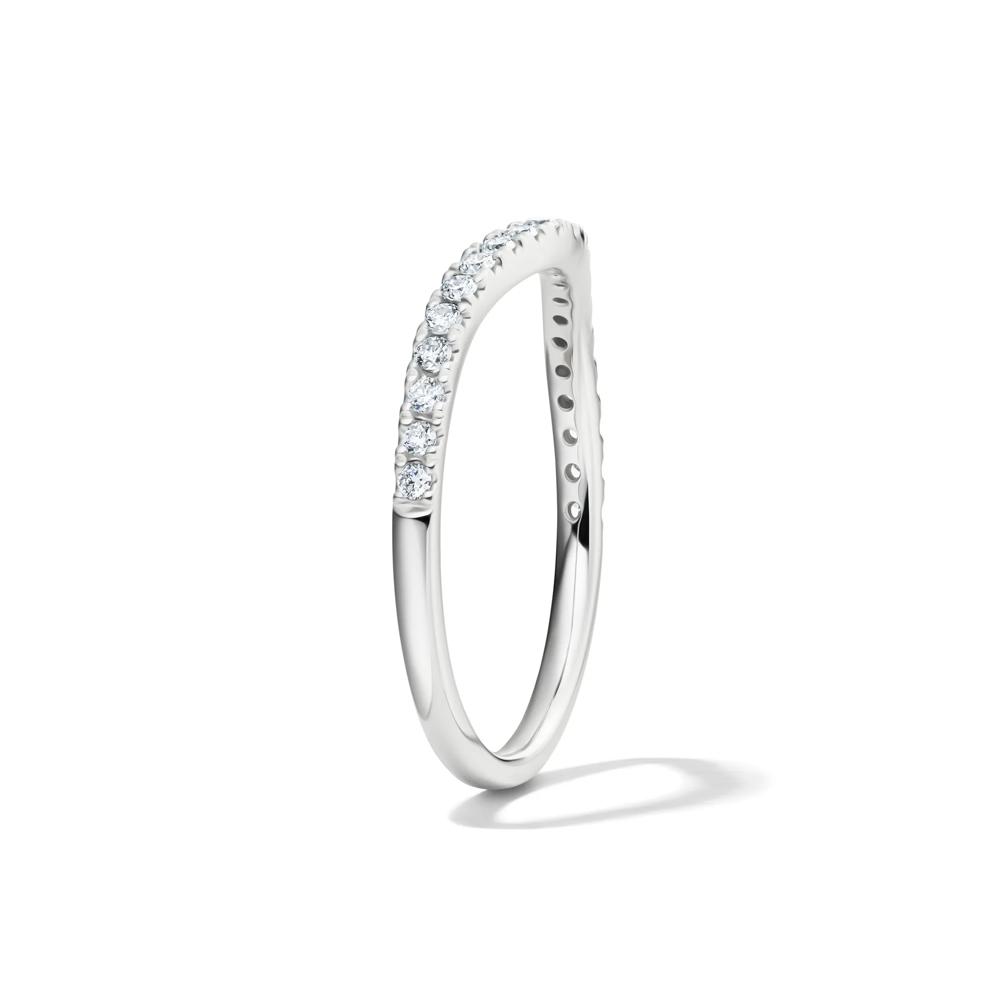 Lab Grown Diamond Contour Band in 14K White Gold (1/5 ct. tw.) – Image 3 of 4