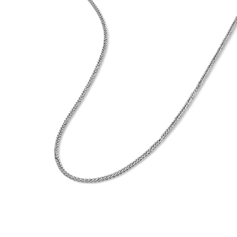 Square Wheat Chain in 14K White Gold, 18" – Image 4 of 5
